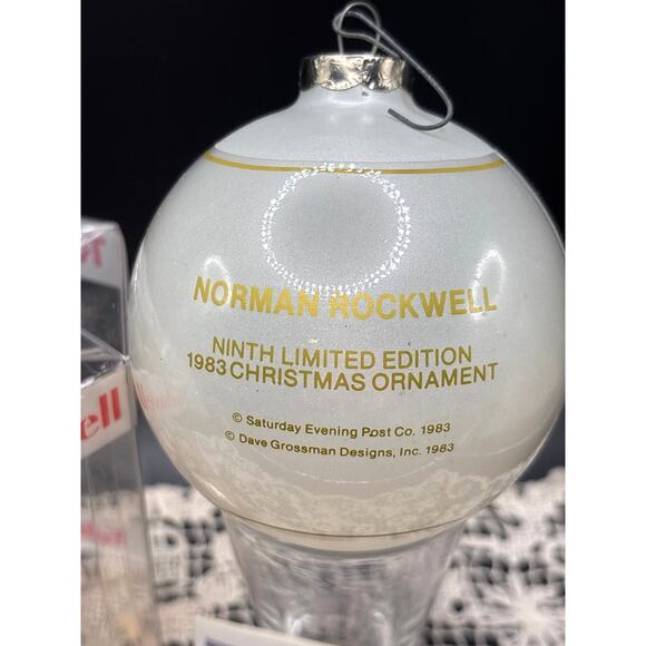 Vintage Christmas Ornament Norman Rockwell 1983 Dave Grossman 9th Edition - Picture 7 of 7